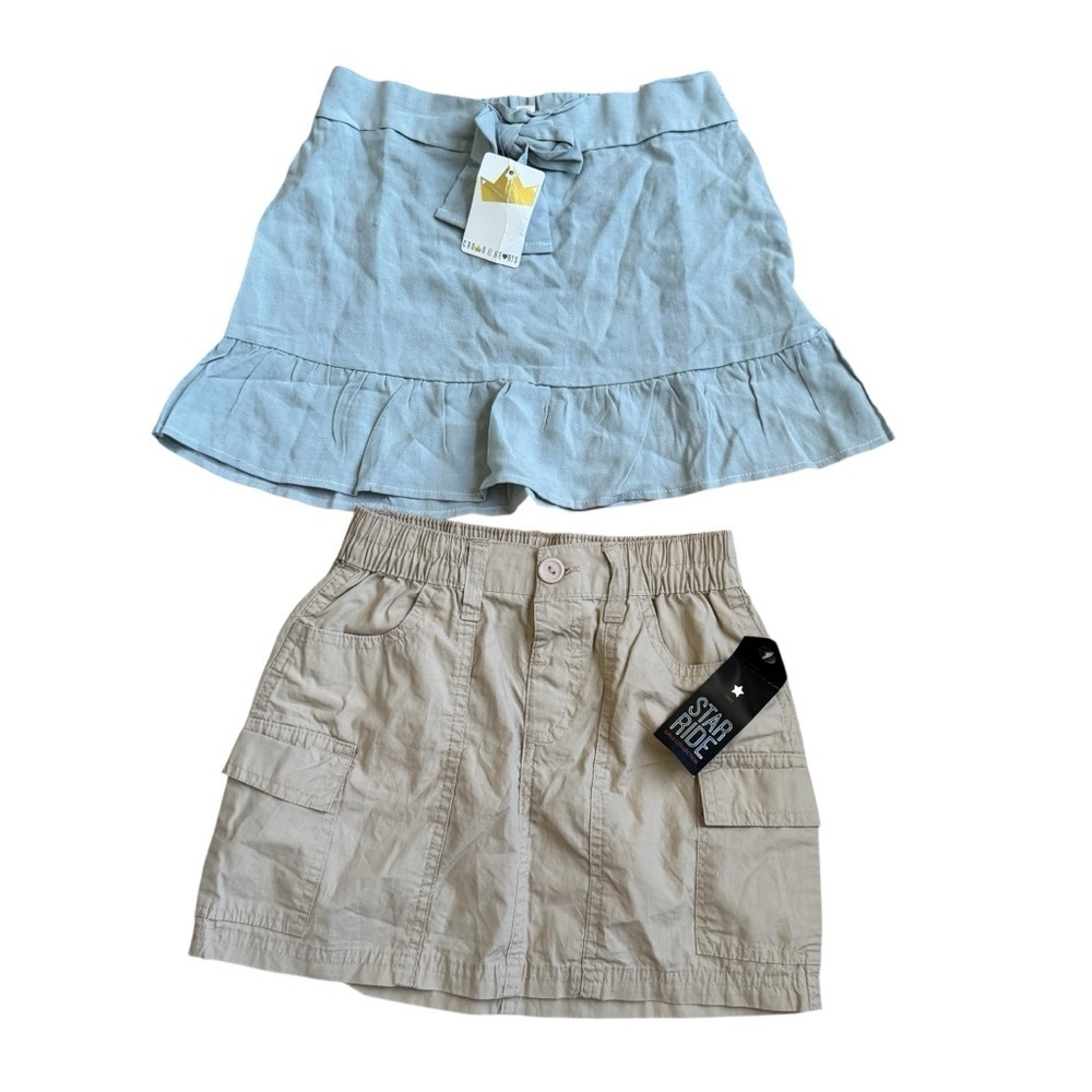 Bundle Girls Set 2PC Skirts Lot Size M-L Tan Sage Green NWT